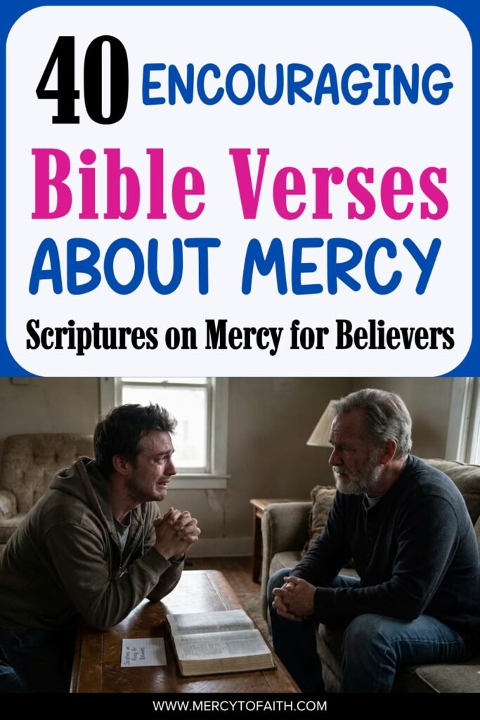 Mercy to Faith Pinterest Pins - 40 Encouraging Bible Verses About Mercy: Scriptures on Mercy for Believers