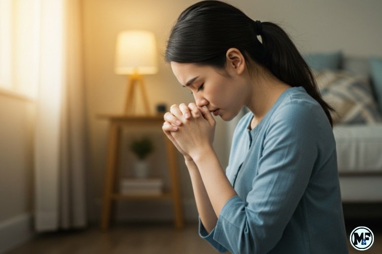 Mercy to Faith blog Images - A lady Seeking Gods Face Through Fasting and Prayer