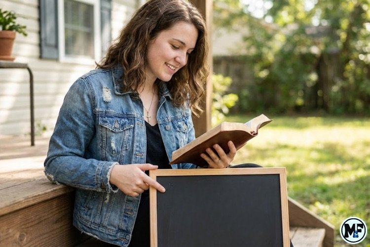 Mercy to Faith blog Images - Young Lady Studying Foundational Bible Verses About Love: God Is Love