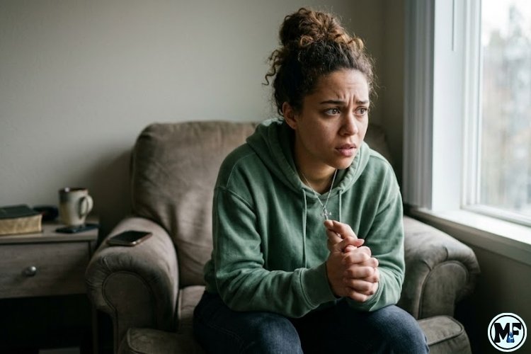 A Lady with Anxiety When Fear Rises