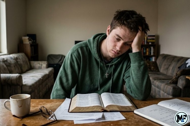 A Young Guy Depressed and feeling mentally exhausted