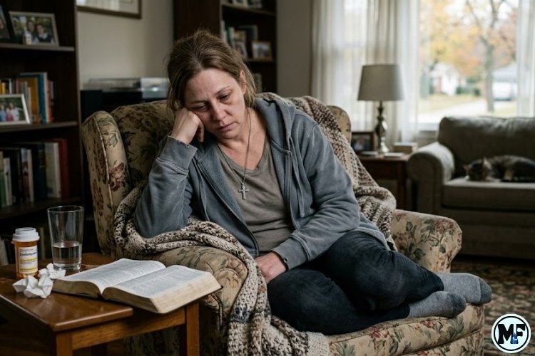 A lady Depressed and weakness